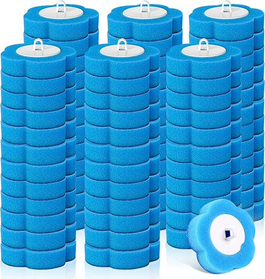 Toilet Bowl Wand Refills - 60 Count Disposable Replacement Brush Heads, Household Bowl Cleaners Refill Pads, Toilet Sponge Brush Scrubbers Cleaning Supplies for Home Washing Bathroom Bathtub