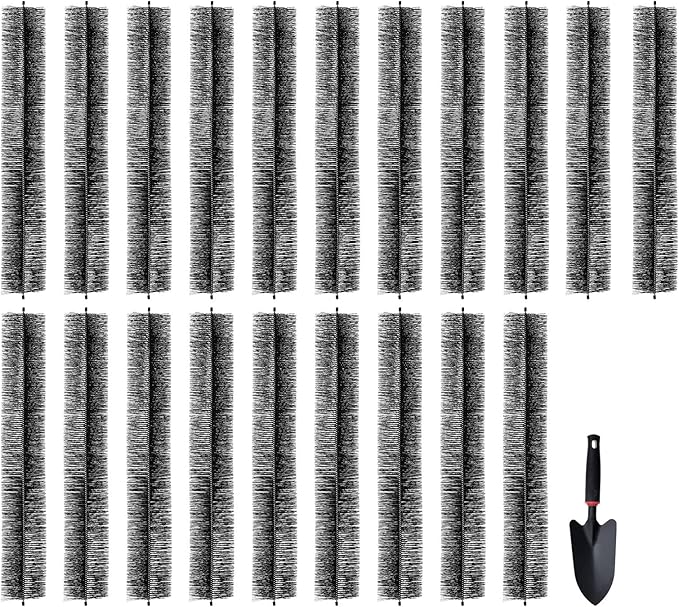 Happybuy Gutter Brush 60ft Length 5.25in Diameter Gutter Cleaning Tool Leaf Guard for 5-Inch Gutters, Roof Debris Clearance, 20 Pack, Durable PP & Galvanized Steel