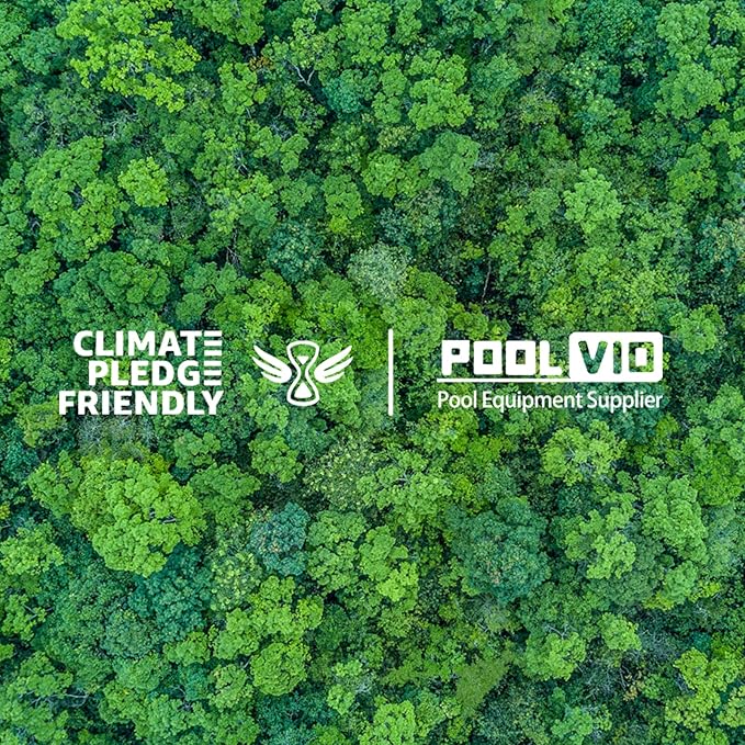 Poolvio Pool Cleaning Kit with Spa Jet Vacuum Cleaner, 8-Foot Pole, Leaf Rake Net & Round Brush for Inflatable and Above-Ground Pools