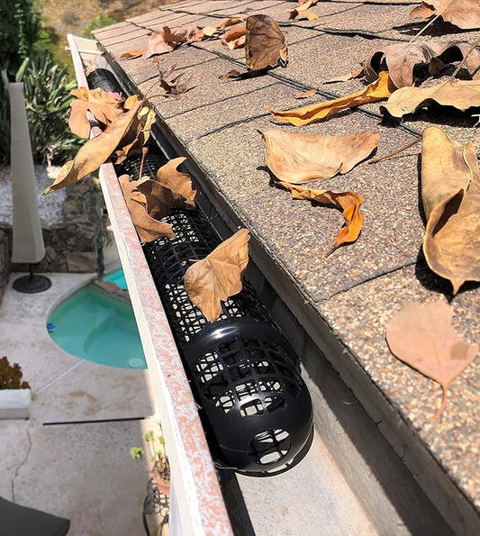 20 Gutter Cups Gutter Guards - 30 Feet Long - Best Gutter Cover Protection – Easy DIY Installation, no Tools Required – Stop Leaves and Pine Needles from Clogging Gutters