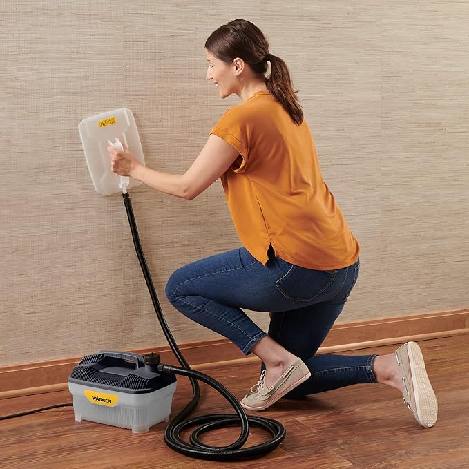 Wagner Spraytech 2439019 725 Wallpaper Steamer, Steam Cleaner for Easy Wallpaper Removal, 2 Steam Plates Included