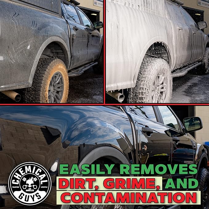 Chemical Guys Car Wash Soap for Foam Cannon or Bucket, Watermelon Snow Foam Car Wash Soap for Trucks, Motorcycles, RVs & More, Super Suds, Watermelon Scent - 128 oz (1 Gallon)