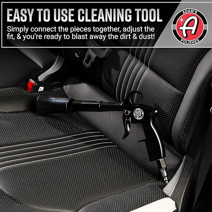 Adam's Tornado Interior Cleaning Tool - Professional High Powered Air Blower Blaster Cleaning Blower Gun for Quick Auot Interior Car Detailing, Drying, Cleaning, Removing Dirt, Dust & Debris