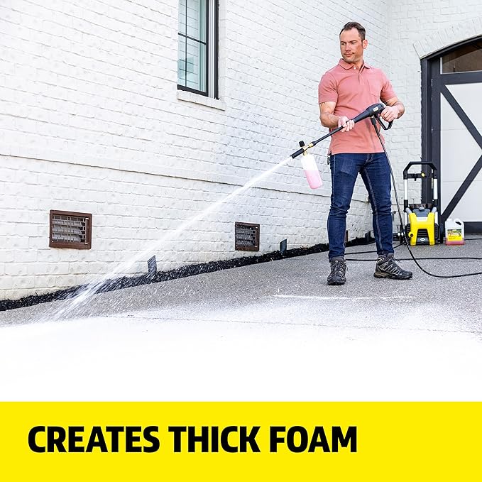 Kärcher Concrete & Driveway Cleaner, Cleans Concrete, Brick, Mansory, and Stone Areas, Highly Concentrated, Makes up to 40 gal of Cleaner, Readily Biodegradable, For Pressure Washers