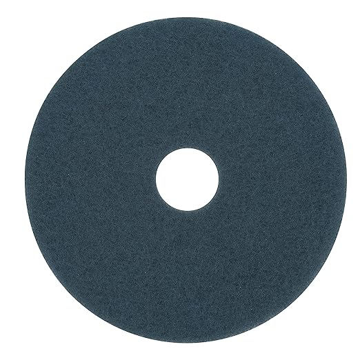3M Blue Cleaner Floor Pad 5300, 11", 5/Case, Heavy Duty Scrubbing Pad for Hard Surface Floors