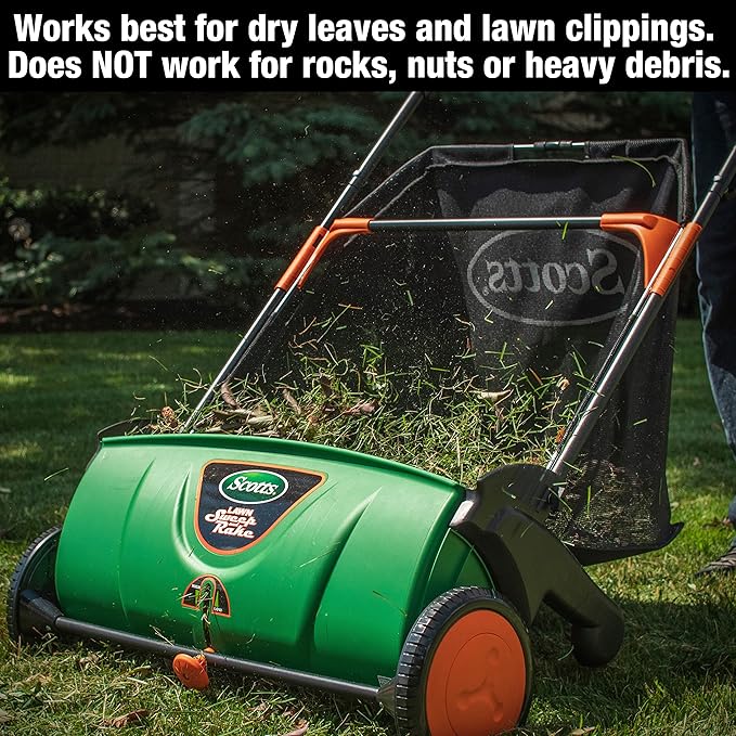 Scotts Outdoor Power Tools LSW70026S 26-Inch Push Lawn Sweeper, Black/Green