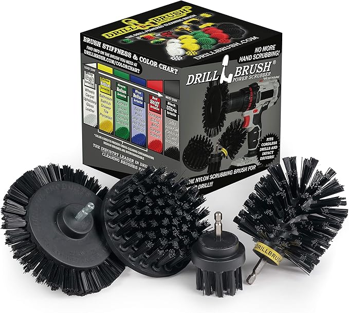 BBQ Grill Brush and Crevice Cleaning Tool for Household Use - Multi-Function Rotating Crevice Cleaning Brush with Ultra Stiff Bristles for Cleaning Gas Grills, Electric Smokers, and Fireplace Grates