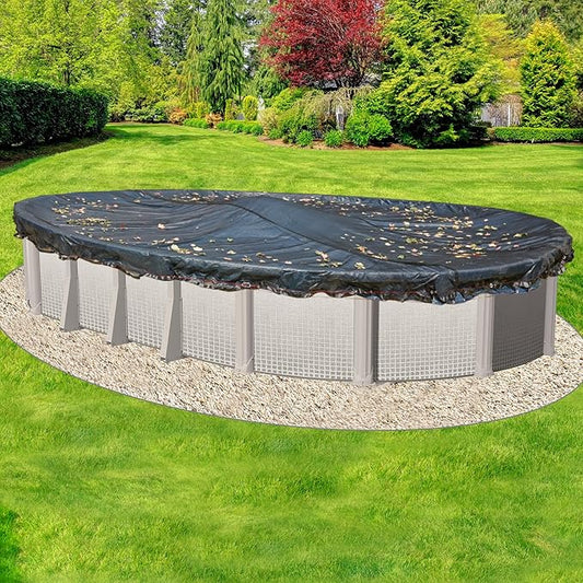 Doheny’s Professional Grade Leaf Nets for Above Ground Pools – 12' x 24' Oval – Makes Clean-Ups Fast – Lightweight, Versatile & Durable – Keeps Leaves Out