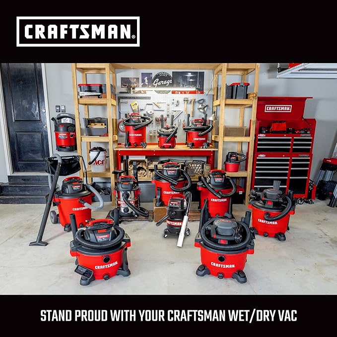 CRAFTSMAN CMXZVBE38640 2-1/2 in. Gutter Cleaning Wet Dry Vac Attachment Kit, Industrial-Grade Shop Vacuum Accessory for Cleaning or Blowing Debris from Gutters, Fits 2-1/2 in. Hose Diameter