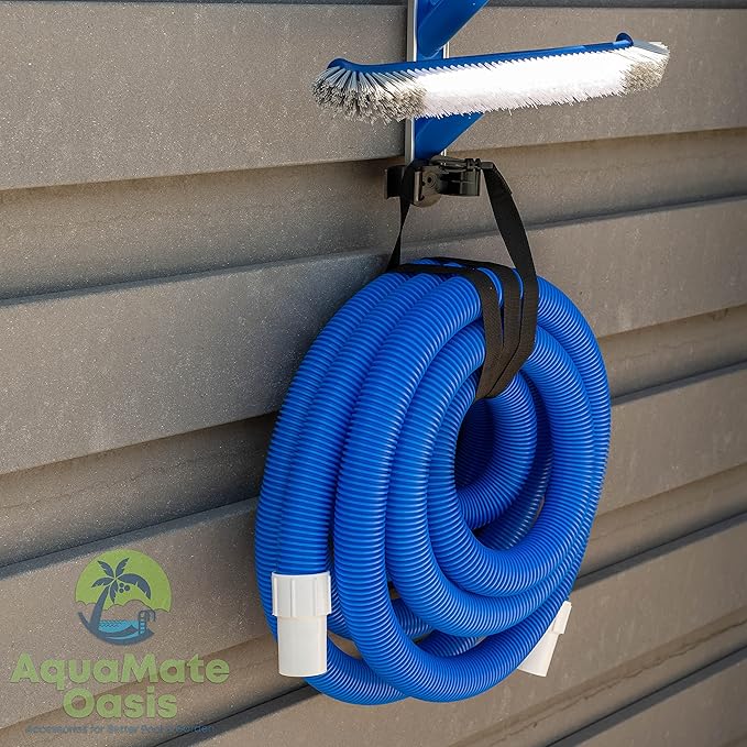 Swimming Pool Accessories Holder, Fence Hooks for Pool Equipment Organizer, Pool tool storage rack for Pool Skimmer Pole Hanger Pool Maintenance Vacuum hose Storage Pool Hooks for Poles