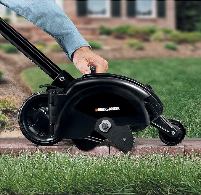 BLACK+DECKER Lawn Edger Trencher 2 in 1, 12 Amp 7.5 in. Electric Edger Lawn Tool for Landscaping and Trench Digger, 3 Height Settings, Corded (LE760FF)