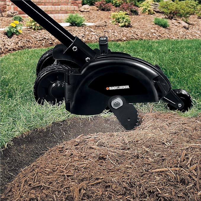 BLACK+DECKER Lawn Edger Trencher 2 in 1, 12 Amp 7.5 in. Electric Edger Lawn Tool for Landscaping and Trench Digger, 3 Height Settings, Corded (LE760FF)